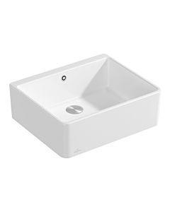 Villeroy und Boch Spülstein Einzelbecken 636002RW Ablaufgarnitur mit Exzenterbetätigung, Stone White