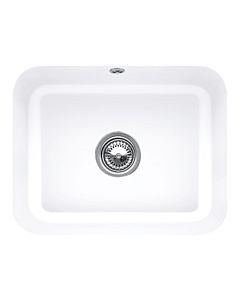 Villeroy und Boch undermount sink 670602R1 with drain fitting, eccentric actuation, mounting kit, white