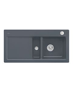 Villeroy & Boch Subway 60 Built-in sink 671202i4 right, with drain fitting and eccentric operation, 1000 x 510 mm, Graphite
