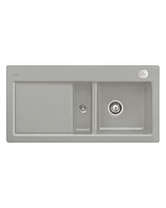 Villeroy & Boch Subway 60 Built-in sink 671202KD right, with drain fitting and eccentric operation, 1000 x 510 mm, Fossil