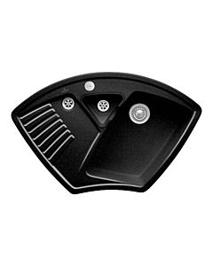 Villeroy und Boch Arena Eck corner sink 672902J0 drain fitting, eccentric operation, waste bowl, chromite