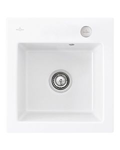 Villeroy & Boch Subway 45 XS built-in sink 678102KG with drain fitting and eccentric operation, 475 x 510 mm, Snow White