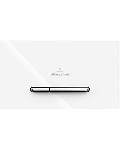 Villeroy & Boch ViConnect WC - Actuator plate 922169N5 plastic, 253 x 145 x 20 mm, dual flush, matt white, buttons matt chrome
