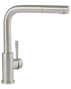 Robinet de cuisine Villeroy &amp; Boch avec fenêtre de douche en acier inoxydable massif 969901LC 45x275 mm