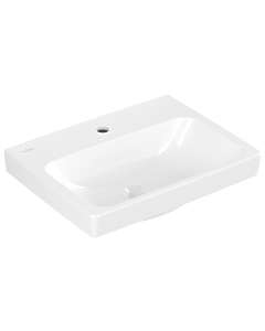 Villeroy und Boch Architectura Waschtisch 4A87MLT2 55x42cm, geschliffen, 1 Hahnloch, ohne Überlauf, weiß AntiBac C-plus