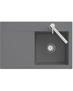 Villeroy und Boch Subway Style 45 Flat Flächenbündige Spüle 33482FKG links, mit Ablaufgarnitur, snow white CeramicPlus, 78 x 51 cm