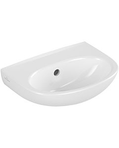 Villeroy und Boch O.novo washbasin 43403701 36x27.5cm, oval, without overflow, prepunched side tap holes, white