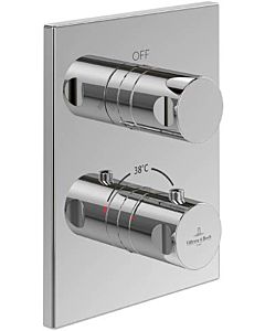 Villeroy & Boch Universal Taps & Fittings Fertigmontageset TVD00065300064 Unterputz-Duschthermostat, eckig, mit Zweiwege-Mengenregulierung, brushed nickel black