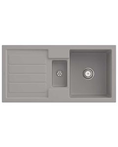 Villeroy & Boch Flavia Einbauspüle 330401KD mit Ablaufgarnitur und Handbetätigung, Fossil