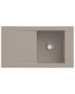 Villeroy und Boch évier 330701AM avec garniture de vidage et commande manuelle, amande