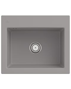 Villeroy & Boch Subway 60 S évier encastrable 330901KD avec garniture de vidage et commande manuelle, 600 x 510 mm, Fossil