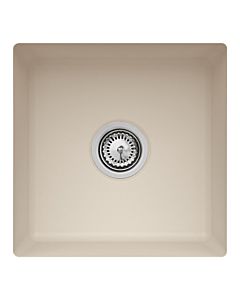 Villeroy und Boch undermount sink 332502AM with drain fitting and eccentric operation, Almond