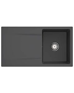 Villeroy und Boch évier de avec garniture de vidage et opération manuelle, Graphit