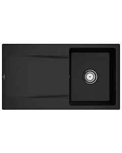 Villeroy und Boch évier avec garniture de vidage et opération manuelle, chromite