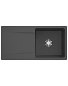 Villeroy und Boch Siluet Flächenbündige Spüle 33361Fi4 mit Ablaufgarnitur und Handbetätigung, Graphit