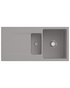 Villeroy und Boch Siluet Flächenbündige Spüle 33371FKD mit Ablaufgarnitur und Handbetätigung, Fossil