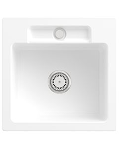 Villeroy und Boch Siluet sink 334501RW with waste set and manual operation, Stone White