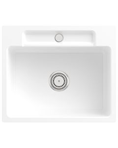 Villeroy und Boch Siluet sink 33461FKG with waste set and manual operation, Snow White