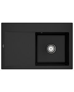 Villeroy und Boch Subway Style 45 built-in sink 334701J0 right, with drain fitting, chromite CeramicPlus, 78 x 51 cm