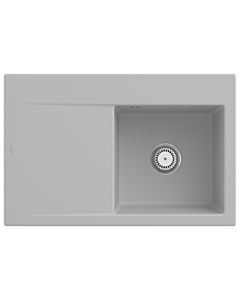 Villeroy und Boch Subway Style 45 Einbauspüle 334701SM rechts, mit Ablaufgarnitur, steam CeramicPlus, 78 x 51 cm