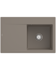 Villeroy und Boch Subway Style 45 built-in sink 334701TR right, with drain fitting, timber CeramicPlus, 78 x 51 cm