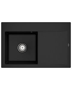 Villeroy und Boch Subway Style 45 Flat Einbauspüle 334801J0 links, mit Ablaufgarnitur, chromite CeramicPlus, 78 x 51 cm