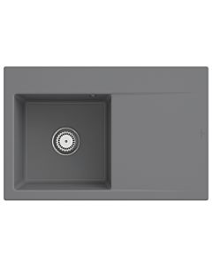 Villeroy und Boch Subway Style 45 Évier plat à encastrer 334801SL gauche, avec garniture de vidage , pierre CeramicPlus, 78 x 51 cm
