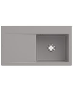 Villeroy und Boch Subway Style 50 Einbauspüle 335101KD Becken rechts, Ablaufgarnitur mit Handbetätigung, 900 x 510 mm, Fossil
