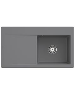 Villeroy und Boch Subway Style 50 Einbauspüle 335101SL Becken rechts, Ablaufgarnitur mit Handbetätigung, 900 x 510 mm, Stone