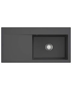 Villeroy und Boch Subway Style 60 built-in sink 336101i4 basin right, drain fitting with manual operation, 1000 x 510 mm, Graphit