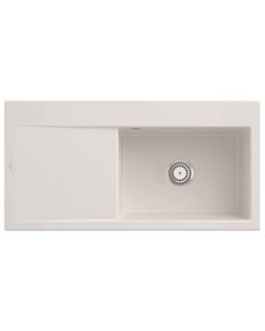 Villeroy und Boch Subway Style 60 Einbauspüle 336101KR Becken rechts, Ablaufgarnitur mit Handbetätigung, 1000 x 510 mm, Crema