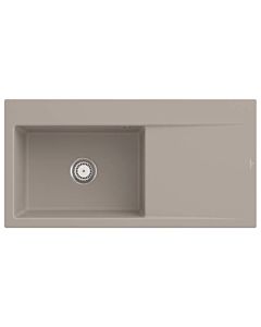 Villeroy und Boch Subway Style 60 built-in sink 336201AM basin left, drain fitting with manual operation, 1000 x 510 mm, Almond
