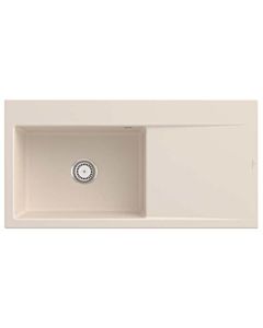 Villeroy und Boch Subway Style 60 built-in sink 336201FU basin left, drain fitting with manual operation, 1000 x 510 mm, Ivory