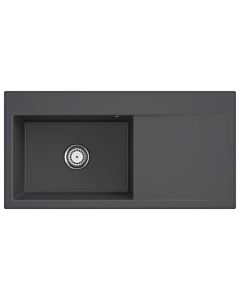 Villeroy und Boch Subway Style 60 Einbauspüle 336201i4 Becken links, Ablaufgarnitur mit Handbetätigung, 1000 x 510 mm, Graphite