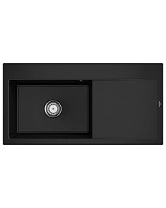 Villeroy und Boch Subway Évier à encastrer Style 60 336201J0 vasque à gauche, garniture de vidange avec commande manuelle, 1000 x 510 mm, Chromite