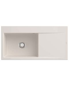 Villeroy und Boch Subway Style 60 Einbauspüle 336201KR Becken links, Ablaufgarnitur mit Handbetätigung, 1000 x 510 mm, Crema