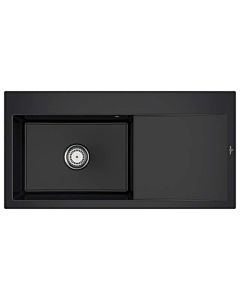 Villeroy und Boch Subway Style 60 built-in sink 336201S5 basin left, drain fitting with manual operation, 1000x510mm, Ebony