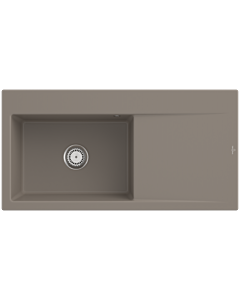 Villeroy und Boch Subway Style 60 Einbauspüle 336201TR Becken links, Ablaufgarnitur mit Handbetätigung, 1000 x 510 mm, Timber