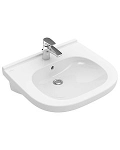 Villeroy & Boch O.Novo Vita Waschtisch 411961R1 weiss c-plus, 60x55cm, mit Hahnloch, ohne Überlauf
