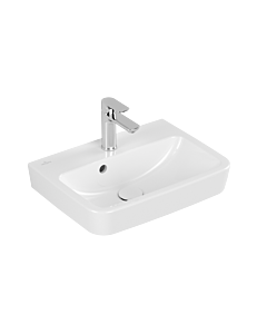 Villeroy und Boch O.novo Handwaschbecken 434450T2 50x37cm, eckig, mit Hahnloch, mit Überlauf, weiß AntiBac C-plus