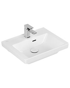 Villeroy und Boch Subway 3.0 Handwaschbecken 437050RW 50x40cm, mit Hahnloch/mit Überlauf, stone white C-plus