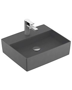 Villeroy & Boch Memento 2.0 Aufsatzwaschtisch 4A0751I4 50 x 42 cm, Graphite C-plus, mit Hahnloch, ohne Überlauf