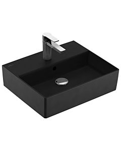 Villeroy und Boch Memento 2.0 Waschtisch 4A225GS5 50x42cm, mit Hahnloch und Überlauf, Ebony C+