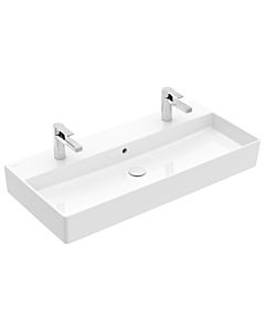 Villeroy und Boch Memento 2.0 Waschtisch 4A22A4R1 100x47cm, 2 Hahnlöcher, mit Überlauf, Weiß C+