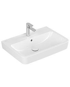 Villeroy und Boch O.novo Einbau-/Aufsatz-Waschtisch 4A41KG01 65 x 46 cm, 1 Hahnloch, eckig, mit Überlauf, weiß