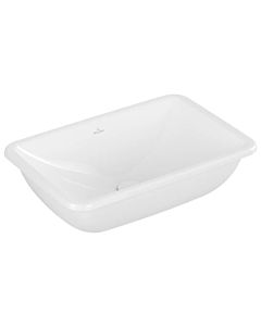 Villeroy und Boch Loop &amp; friends 4A570001 sans rangée de trous pour robinetterie, avec trop-plein, 54 x 34 cm, blanc