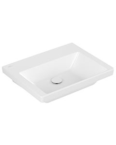 Villeroy und Boch Subway 3. 1930 washbasin 4A7063RW 60x47cm, without tap hole / without overflow, stone white C-plus