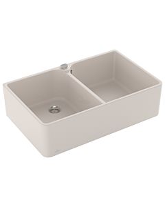 Villeroy und Boch sink double bowl 638002KR drain fitting with eccentric operation, Crema