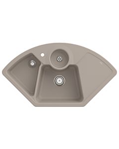 Villeroy und Boch Solo évier d&#39;angle d&#39;angle 670801AM garniture de vidange , fonctionnement manuel, restes de cuve, amande