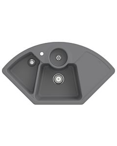 Villeroy und Boch Solo évier d&#39;angle d&#39;angle 670801SL garniture de vidange , fonctionnement manuel, restes de cuvette, pierre